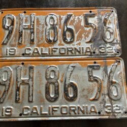 1932 California License Plates