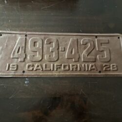 Vintage California 1928 License Plate