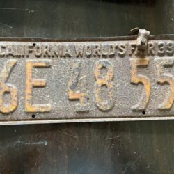 1939 California World's Fair License Plate