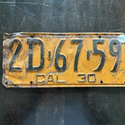 1930 California License Plate