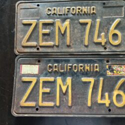 2 Matching Black CA License Plates