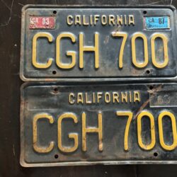 2 Matching Black CA License Plates